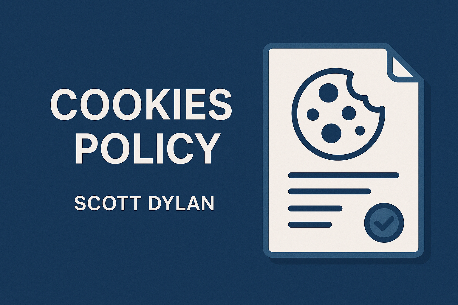 Website cookie settings and data consent illustration for Scott Dylan’s site.