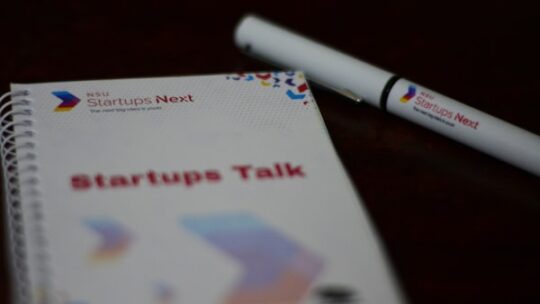 Entrepreneur launching new startup venture