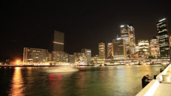 UK business district with professionals returning to work