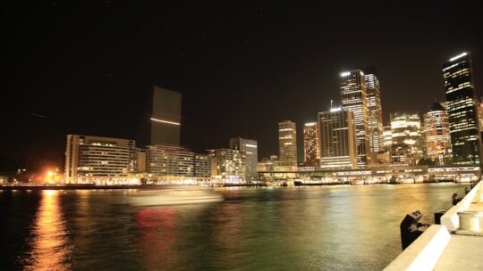 UK business district with professionals returning to work